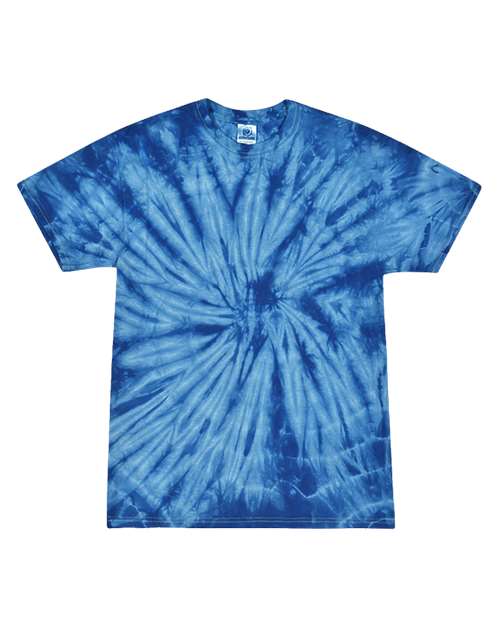 Colortone Multi-Color Tie-Dyed T-Shirt 1000 Spider Royal