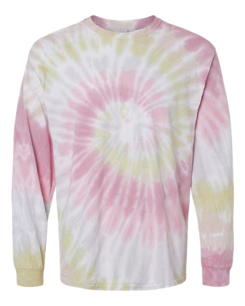 Colortone Tie-Dyed Long Sleeve T-Shirt 2000 Desert Rose