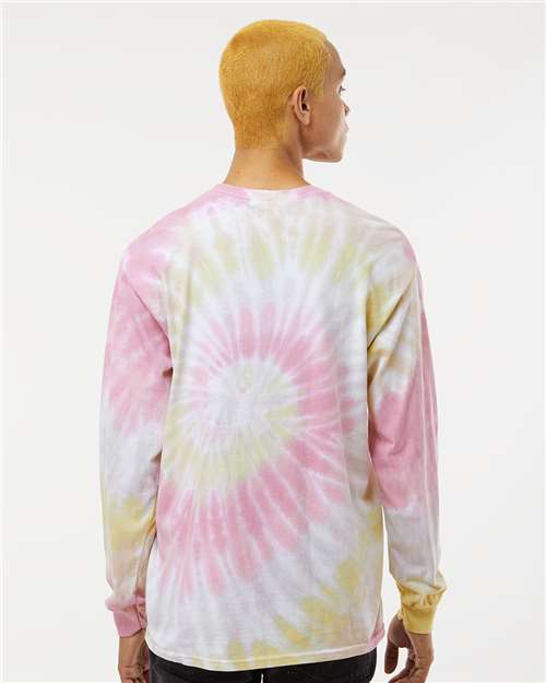 Colortone Tie-Dyed Long Sleeve T-Shirt 2000 Desert Rose