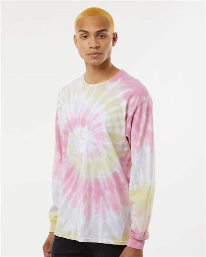 Colortone Tie-Dyed Long Sleeve T-Shirt 2000 Desert Rose
