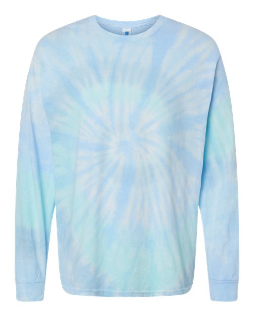 Colortone Tie-Dyed Long Sleeve T-Shirt 2000 Lagoon