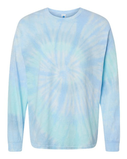 Colortone Tie-Dyed Long Sleeve T-Shirt 2000 Lagoon