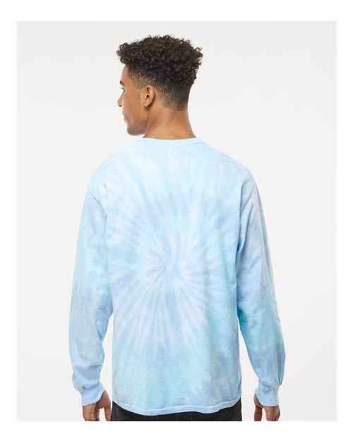 Colortone Tie-Dyed Long Sleeve T-Shirt 2000 Lagoon