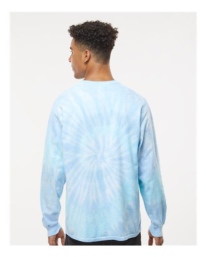 Colortone Tie-Dyed Long Sleeve T-Shirt 2000 Lagoon