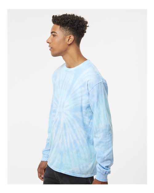 Colortone Tie-Dyed Long Sleeve T-Shirt 2000 Lagoon
