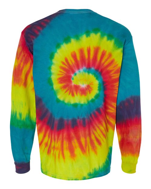 Colortone Tie-Dyed Long Sleeve T-Shirt 2000 Reactive Rainbow