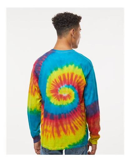 Colortone Tie-Dyed Long Sleeve T-Shirt 2000 Reactive Rainbow