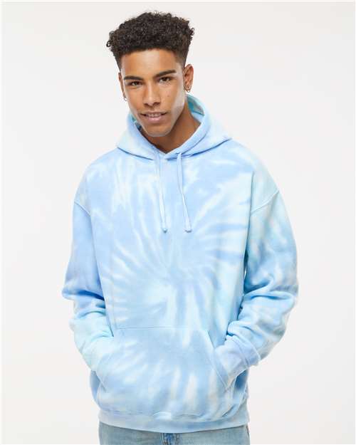 Custom Embroidered  Colortone Tie-Dyed Hooded Sweatshirt 8777 Lagoon