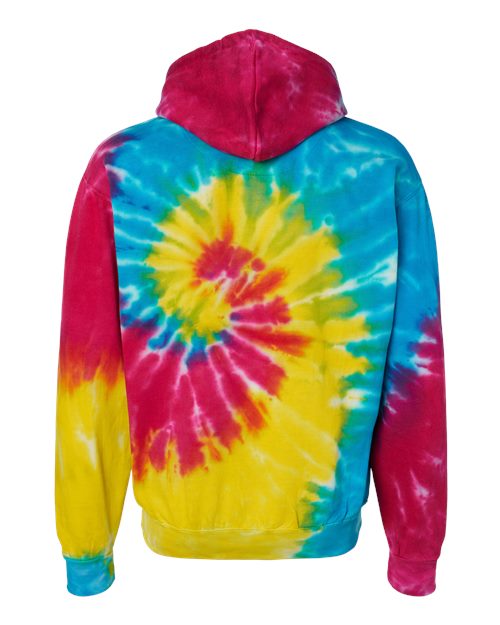 Colortone Tie-Dyed Hooded Sweatshirt 8777 Reactive Rainbow