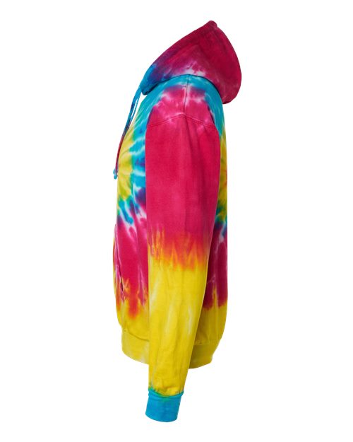 Colortone Tie-Dyed Hooded Sweatshirt 8777 Reactive Rainbow