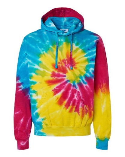 Colortone Tie-Dyed Hooded Sweatshirt 8777 Reactive Rainbow