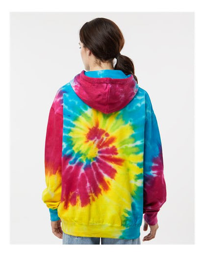 Colortone Tie-Dyed Hooded Sweatshirt 8777 Reactive Rainbow