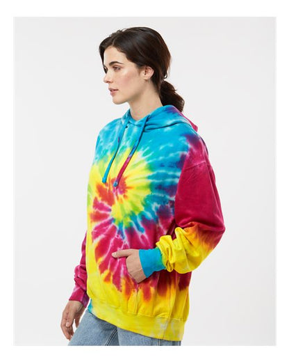 Colortone Tie-Dyed Hooded Sweatshirt 8777 Reactive Rainbow