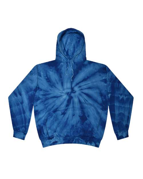 Colortone Tie-Dyed Hooded Sweatshirt 8777 Spider Royal