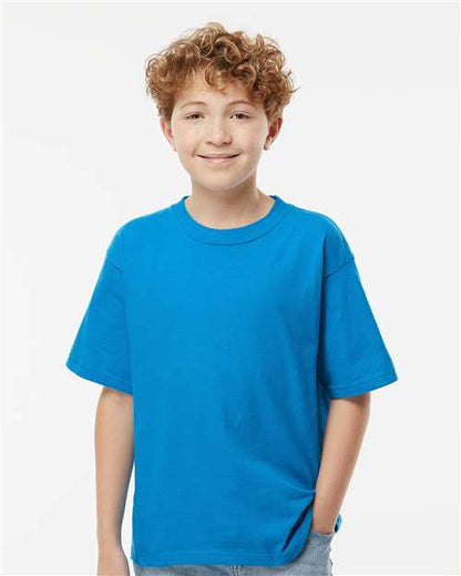M&O Youth Gold Soft Touch T-Shirt 4850 Turquoise