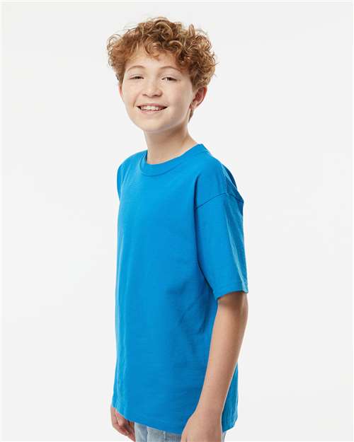 M&O Youth Gold Soft Touch T-Shirt 4850 Turquoise