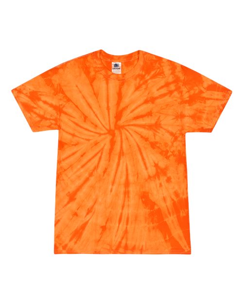 Colortone Youth Multi-Color Tie-Dyed T-Shirt 1000Y Spider Orange