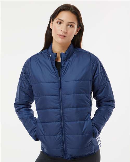 Adidas Women's Puffer Jacket A571 Custom Embroidered Business Logo