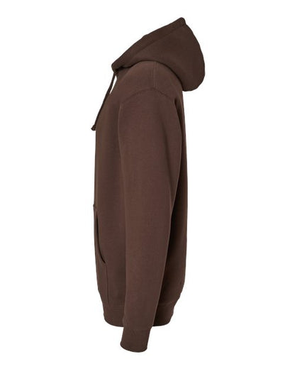 Independent Trading Co. Heavyweight Hooded Sweatshirt IND4000 Brown Custom Embroidered Business Logo