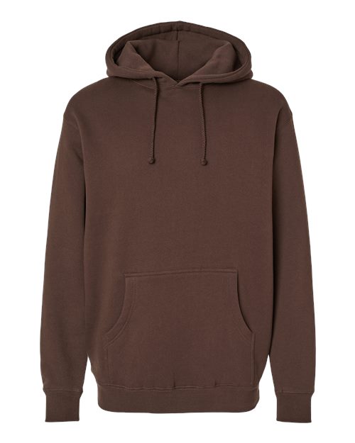 Independent Trading Co. Heavyweight Hooded Sweatshirt IND4000 Brown Custom Embroidered Business Logo