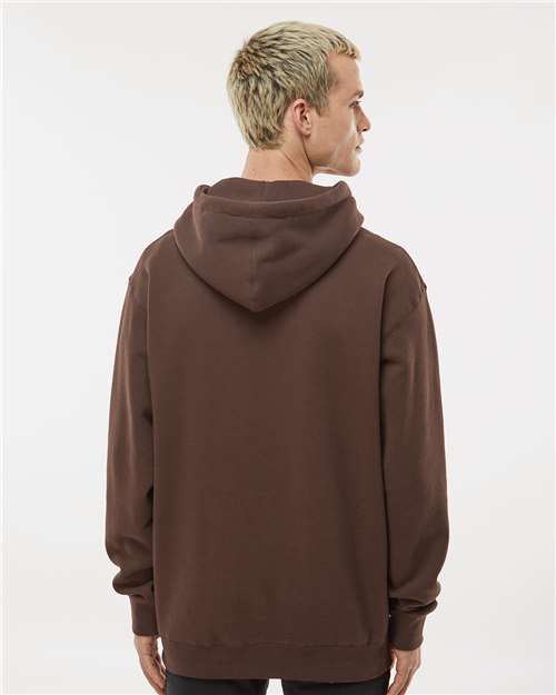 Independent Trading Co. Heavyweight Hooded Sweatshirt IND4000 Brown Custom Embroidered Business Logo