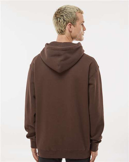 Independent Trading Co. Heavyweight Hooded Sweatshirt IND4000 Brown Custom Embroidered Business Logo