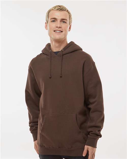Custom Embroidered  Independent Trading Co. Heavyweight Hooded Sweatshirt IND4000 Brown