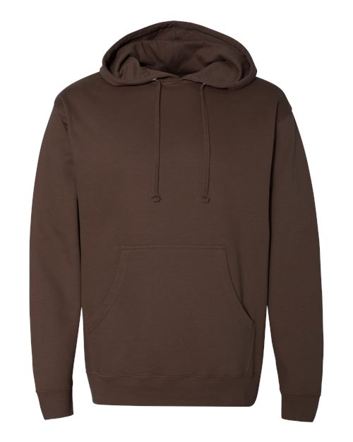 Independent Trading Co. Midweight Hooded Sweatshirt SS4500 Brown Custom Embroidered Business Logo