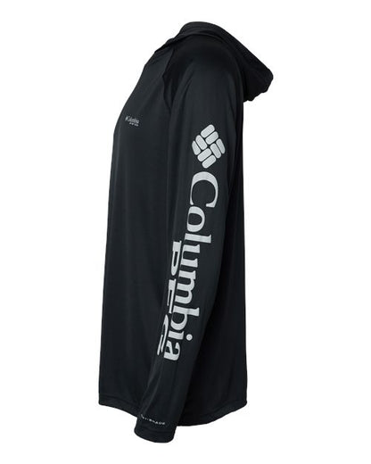 Columbia PFG Terminal™ Tackle Hooded Long Sleeve T-Shirt 153617 Custom Embroidered Business Logo