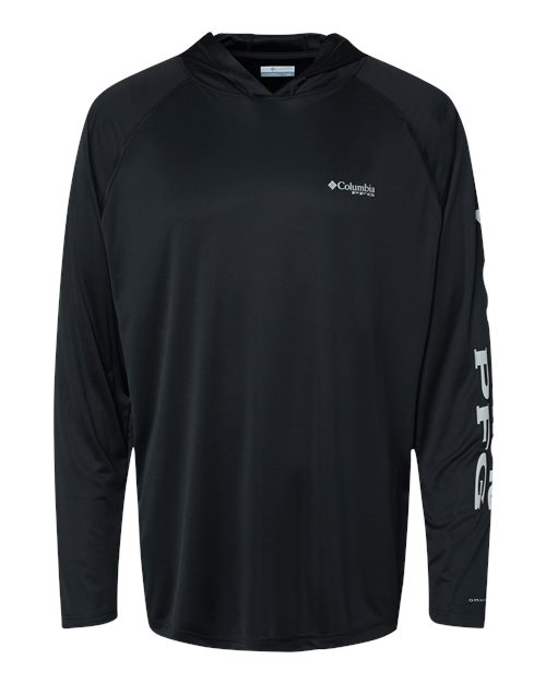 Columbia PFG Terminal™ Tackle Hooded Long Sleeve T-Shirt 153617 Custom Embroidered Business Logo