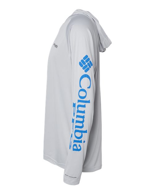 Columbia PFG Terminal™ Tackle Hooded Long Sleeve T-Shirt 153617 Custom Embroidered Business Logo