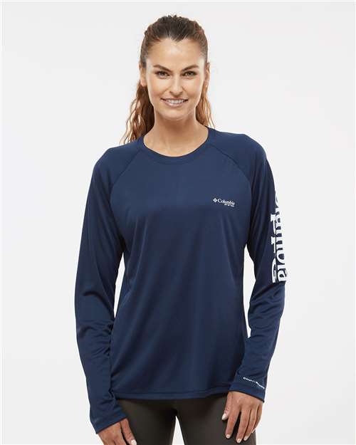 Columbia Women's PFG Tidal Tee™ II Long Sleeve 157766 Custom Embroidered Business Logo