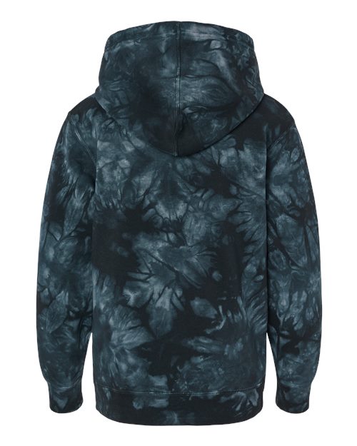 Independent Trading Co. Youth Midweight Tie-Dyed Hooded Sweatshirt PRM1500TD Custom Embroidered Business Logo