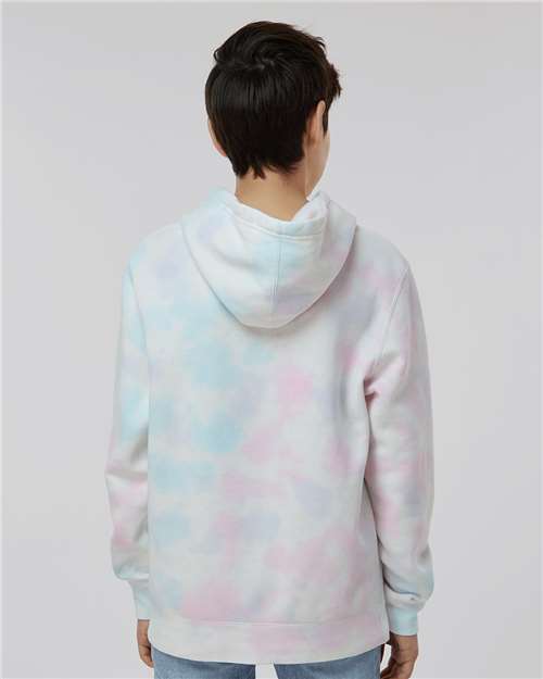 Independent Trading Co. Youth Midweight Tie-Dyed Hooded Sweatshirt PRM1500TD Custom Embroidered Business Logo