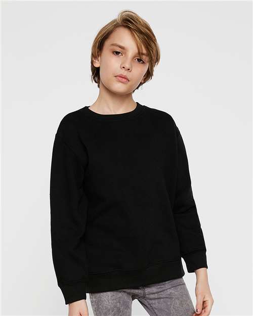 Custom Embroidered  LAT Youth Elevated Fleece Crewneck Sweatshirt 2225  