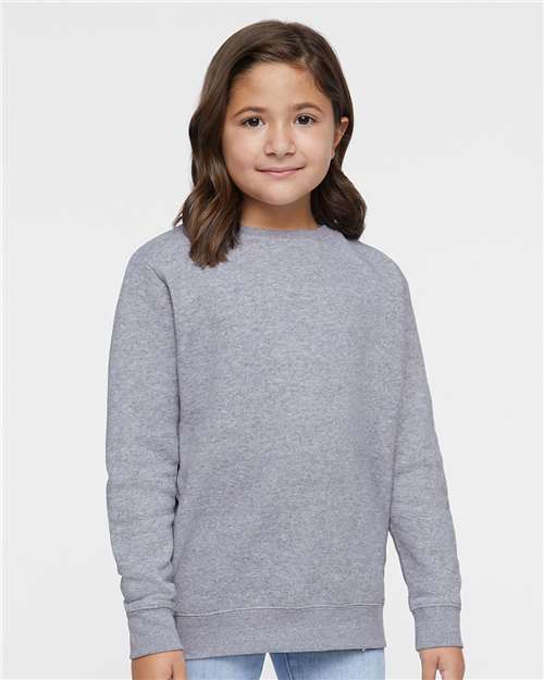 Custom Embroidered  LAT Youth Elevated Fleece Crewneck Sweatshirt 2225  