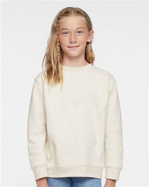 Custom Embroidered  LAT Youth Elevated Fleece Crewneck Sweatshirt 2225  