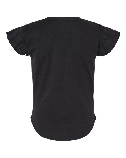 Rabbit Skins Toddler Flutter Sleeve Tee 3339