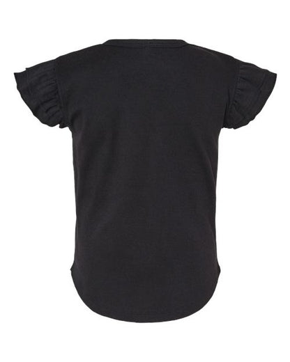 Rabbit Skins Toddler Flutter Sleeve Tee 3339