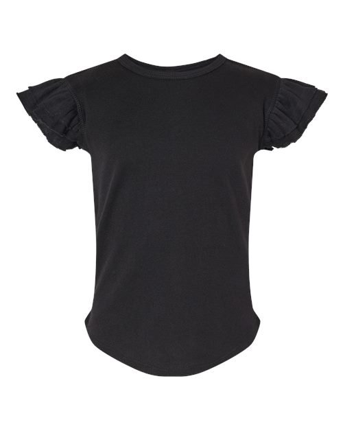 Rabbit Skins Toddler Flutter Sleeve Tee 3339