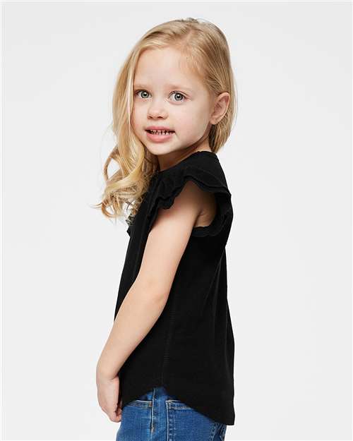 Rabbit Skins Toddler Flutter Sleeve Tee 3339