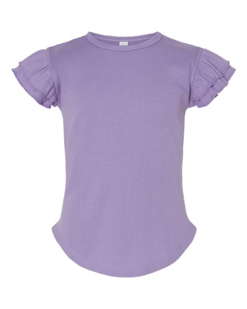 Rabbit Skins Toddler Flutter Sleeve Tee 3339
