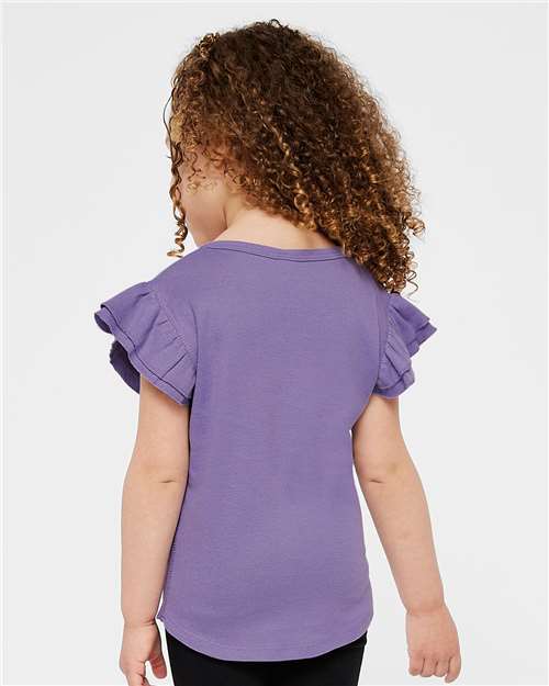 Rabbit Skins Toddler Flutter Sleeve Tee 3339