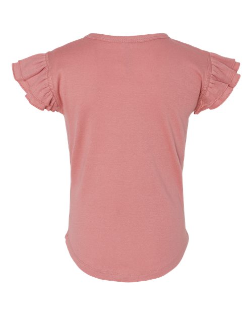 Rabbit Skins Toddler Flutter Sleeve Tee 3339