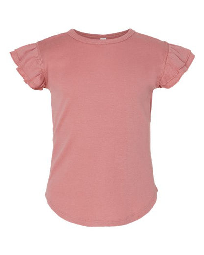 Rabbit Skins Toddler Flutter Sleeve Tee 3339