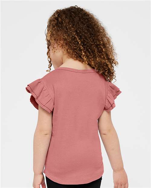 Rabbit Skins Toddler Flutter Sleeve Tee 3339