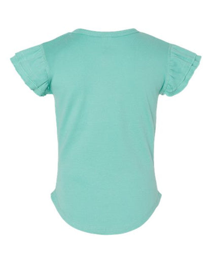 Rabbit Skins Toddler Flutter Sleeve Tee 3339