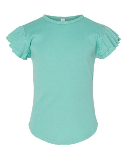 Rabbit Skins Toddler Flutter Sleeve Tee 3339
