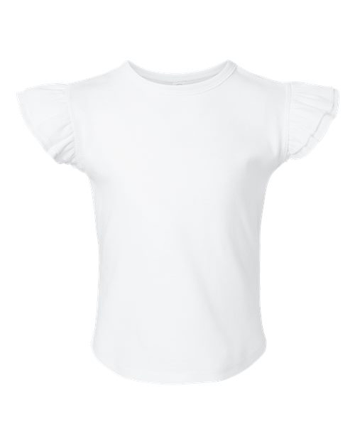 Rabbit Skins Toddler Flutter Sleeve Tee 3339