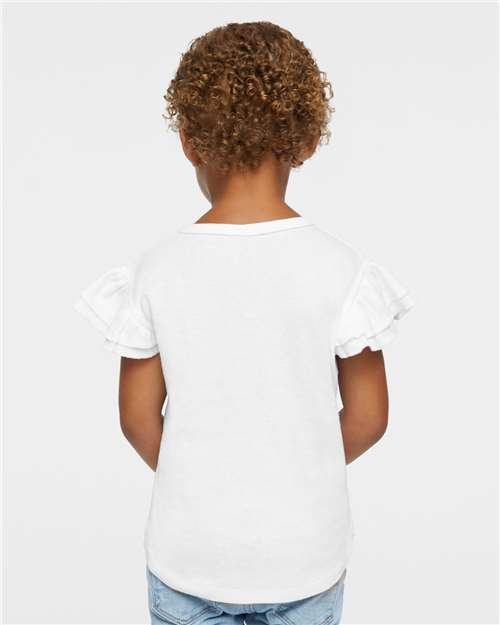 Rabbit Skins Toddler Flutter Sleeve Tee 3339